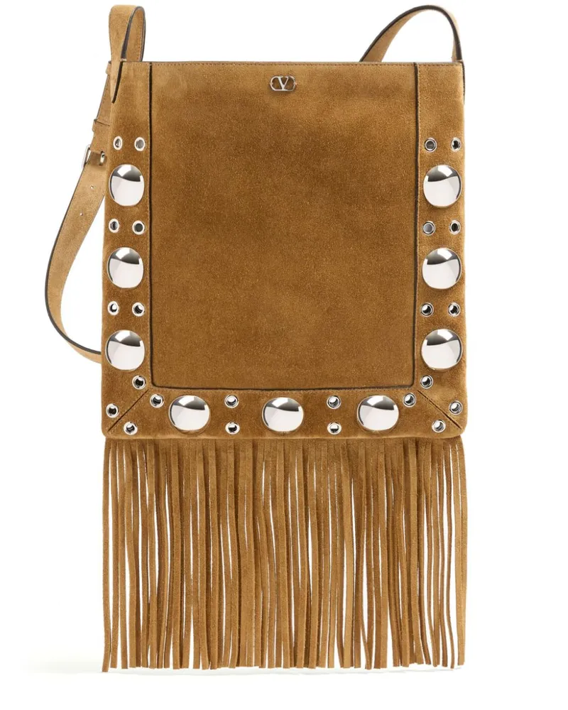 Valentino Garavani Nelcôte Umhängetasche mit Fransen - Braun Braun