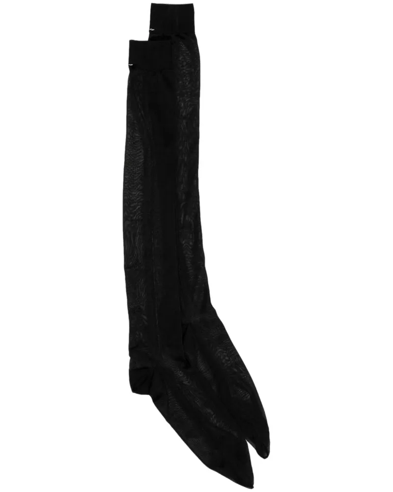Maison Margiela Tabi Socken aus Seide - Schwarz Schwarz