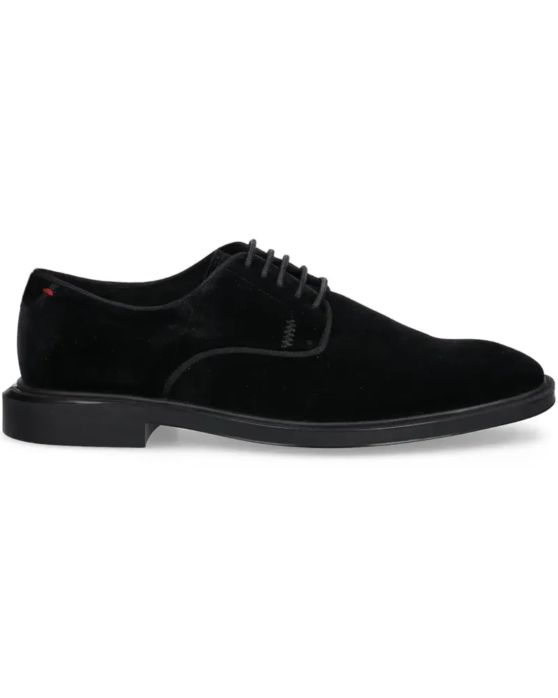 HUGO BOSS velvet lace-up derby shoes - Schwarz Schwarz