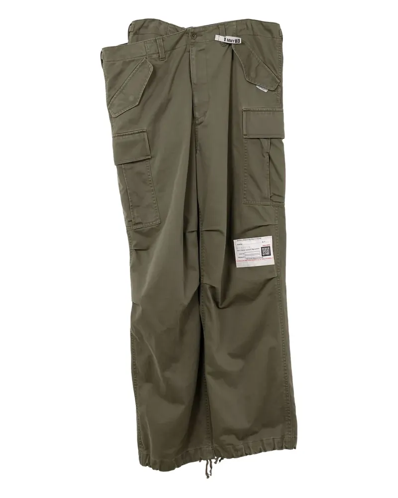 MIHARAYASUHIRO Huge Cargohose im Layering-Look - Grün Grün