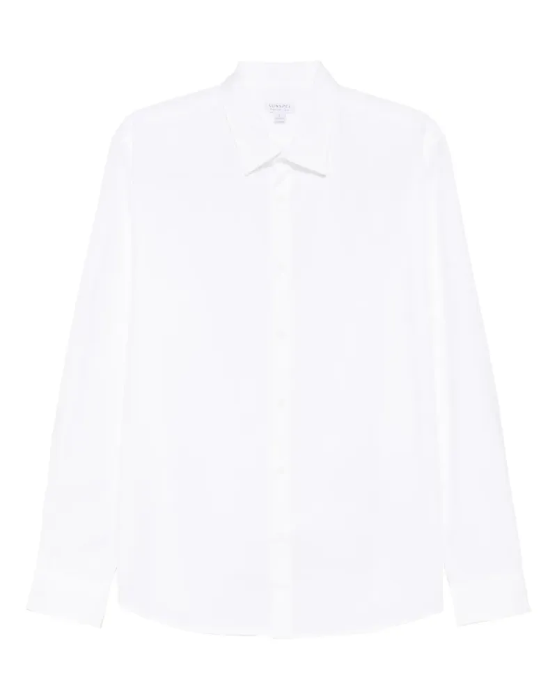 Sunspel Klassisches Oxford-Hemd - Weiß Weiß