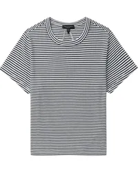 Rag & Bone Gestreiftes Luca T-Shirt Schwarz