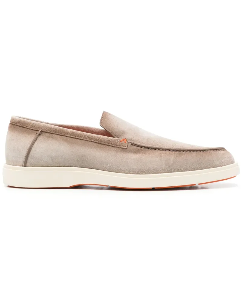 Santoni Loafer aus Wildleder - Grau Grau
