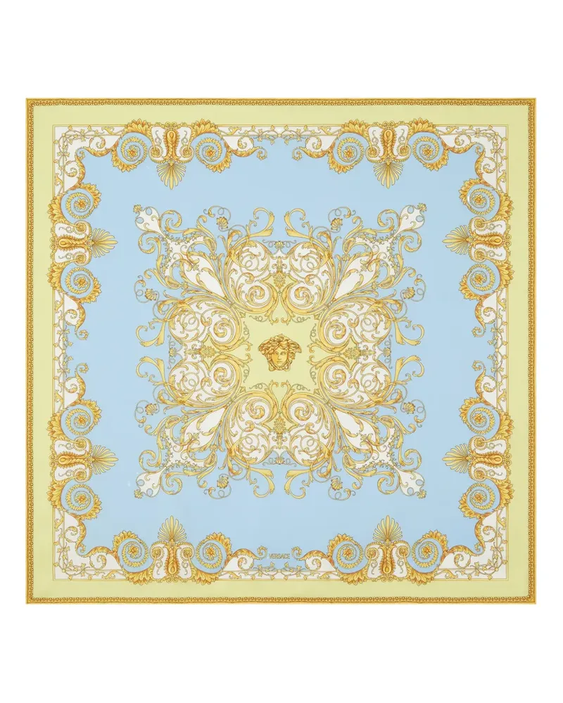 Versace Spring Barocco Seidenschal mit Print - Blau Blau