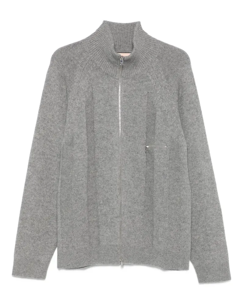 PLAN C Cardigan mit Reißverschluss - Grau Grau