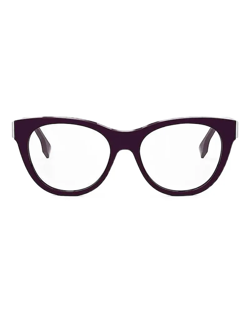 Fendi logo-plaque cat-eye-frame glasses - Violett Violett