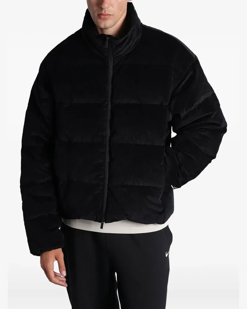 Nike corduroy logo jacket - Schwarz Schwarz