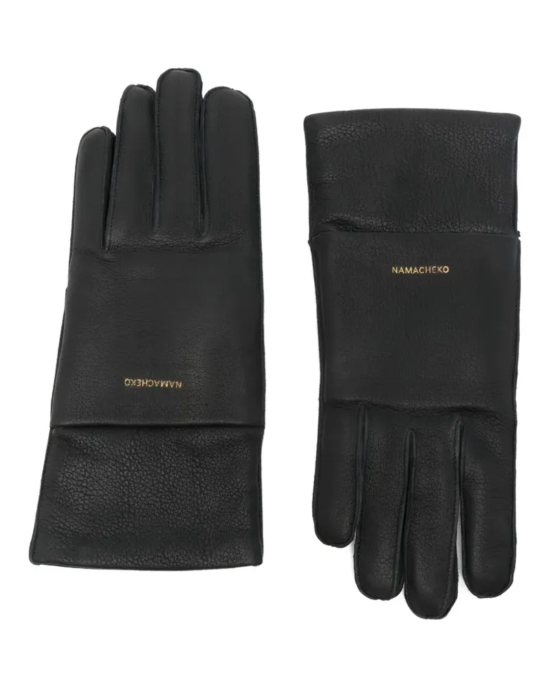 Namacheko logo-engraved gloves - Schwarz Schwarz