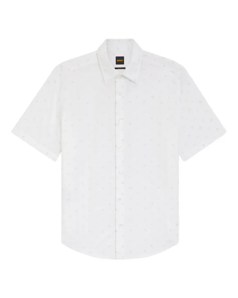 HUGO BOSS patterned short-sleeved shirt - Weiß Weiß