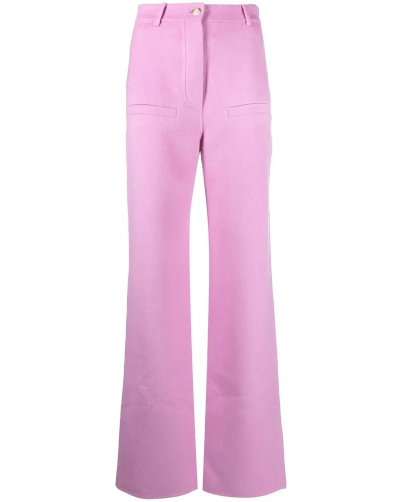 Nanushka Ausgestellte High-Waist-Hose - Rosa Rosa
