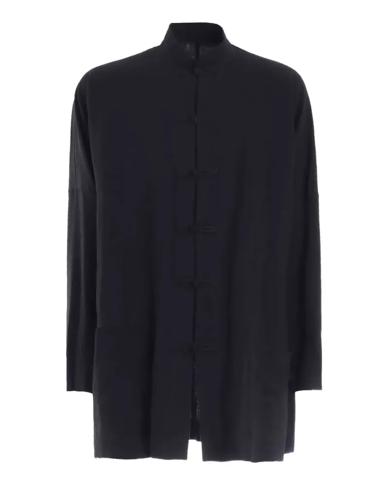 Yohji Yamamoto knot button shirt - Schwarz Schwarz