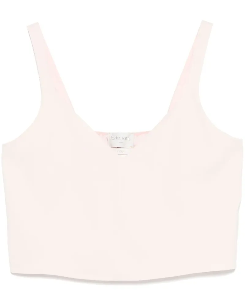 forte_forte Cropped Trägershirt - Rosa Rosa