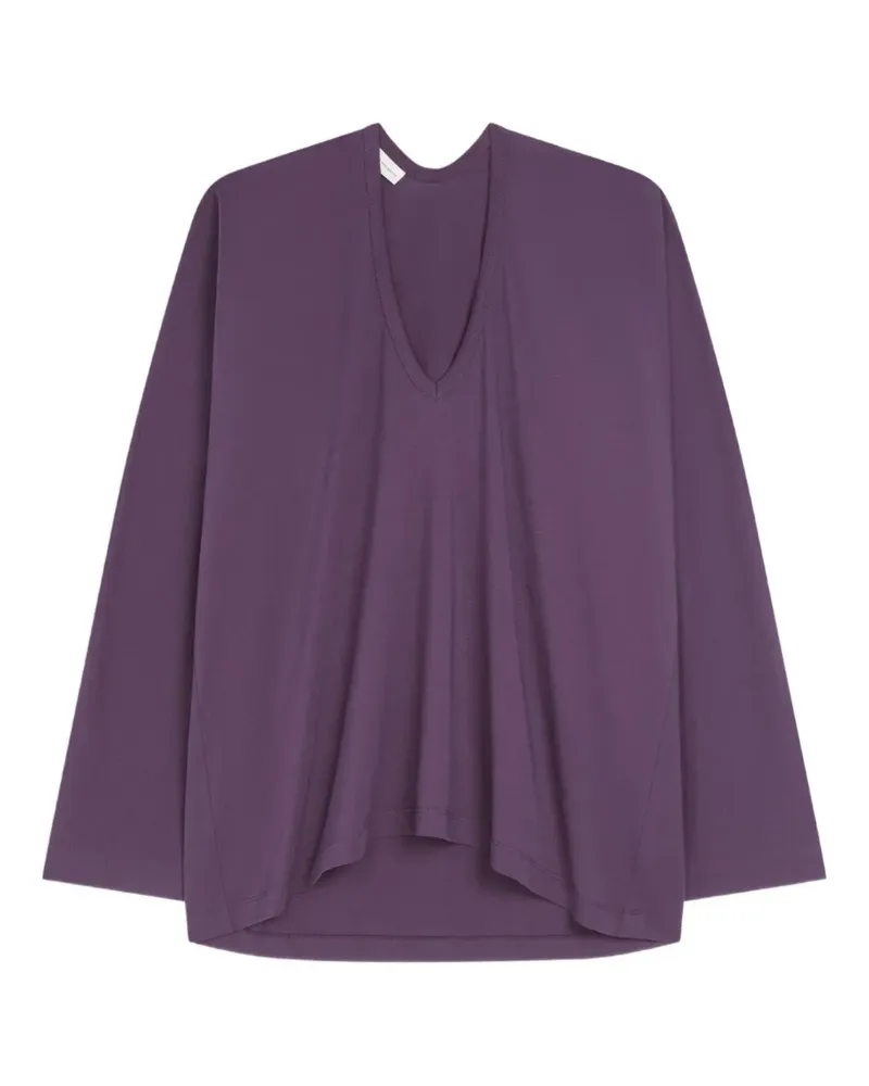 Dries van Noten Langarmshirt mit V-Ausschnitt - Violett Violett