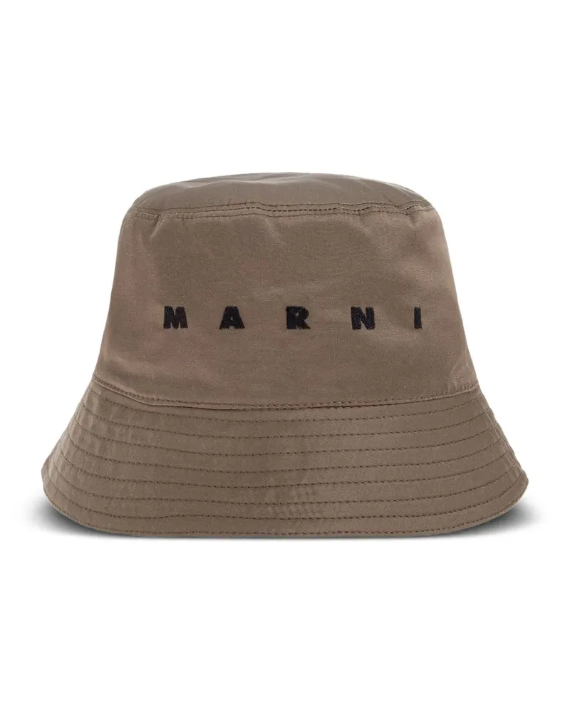 Marni Fischerhut mit Logo-Stickerei - Braun Braun