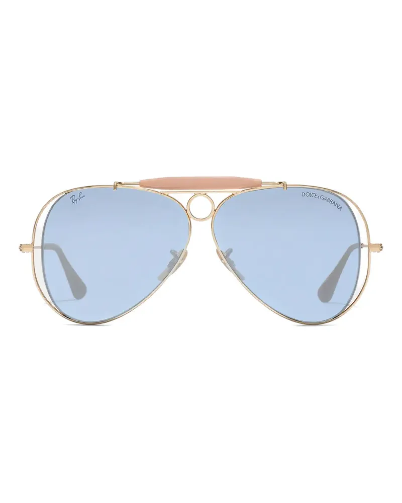 Dolce & Gabbana x RAY-BAN aviator-frame sunglasses - Gold Gold