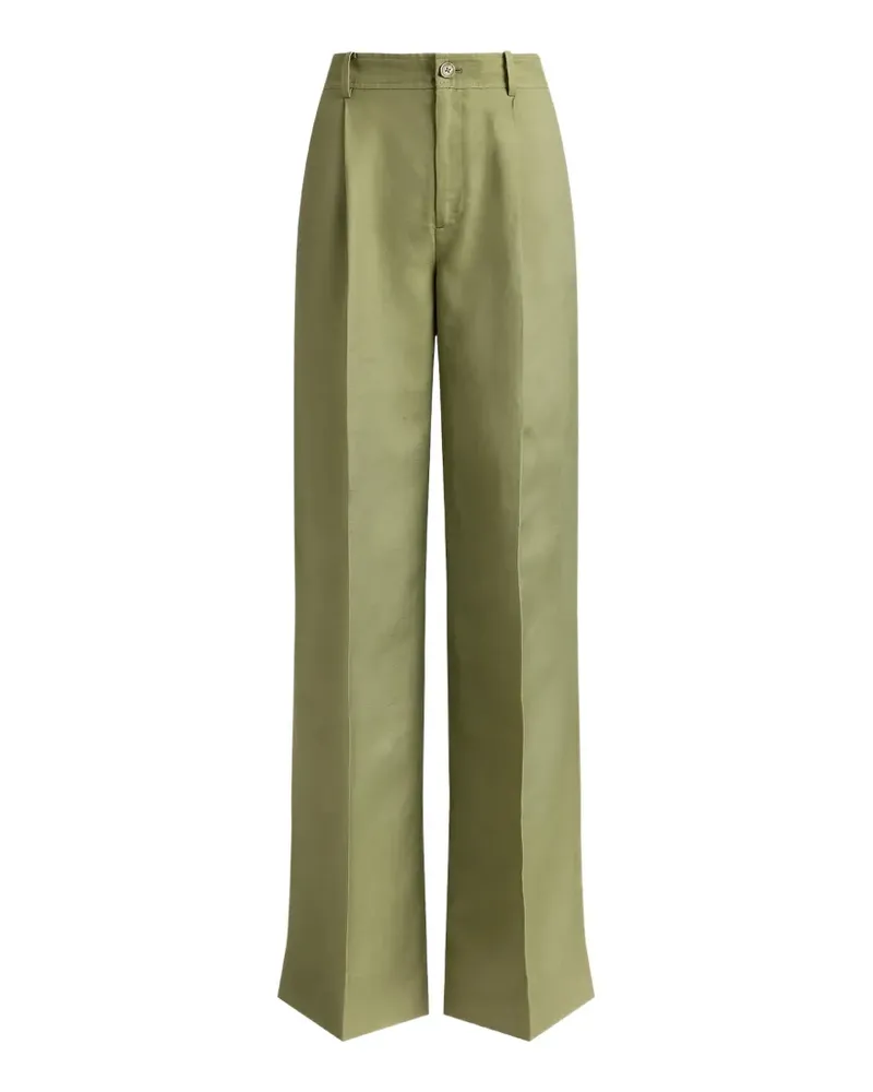 Ralph Lauren High-Waist-Hose mit Bundfalten - Grün Grün