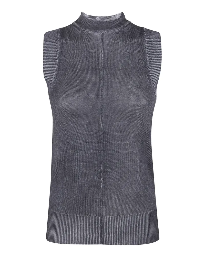 Pier Antonio Gaspari tie-neck sleeveless top - Grau Grau