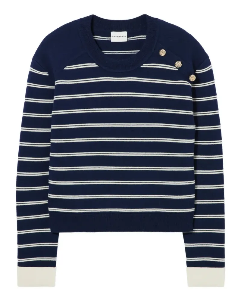 Claudie Pierlot Gestreifter Pullover - Blau Blau