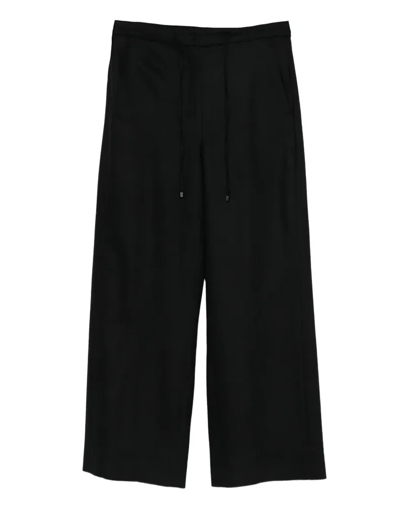 Max Mara Straight-Leg-Hose mit Kordelzug - Schwarz Schwarz