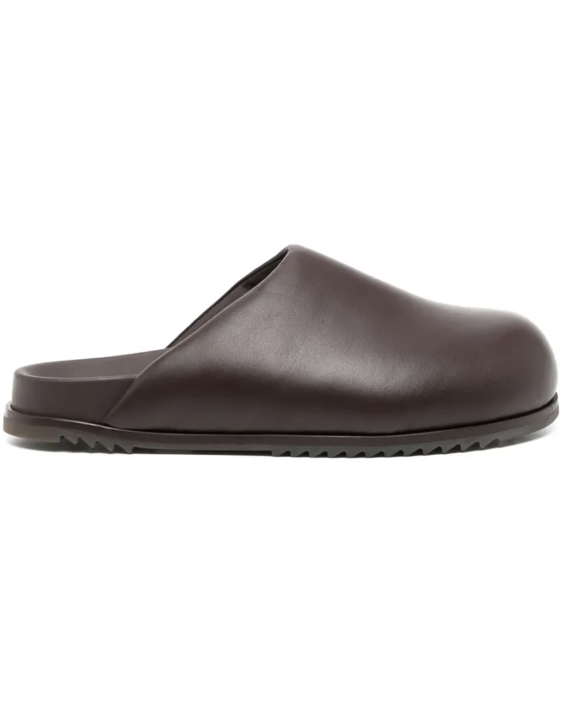 Rick Owens Mules mit runder Kappe - Braun Braun