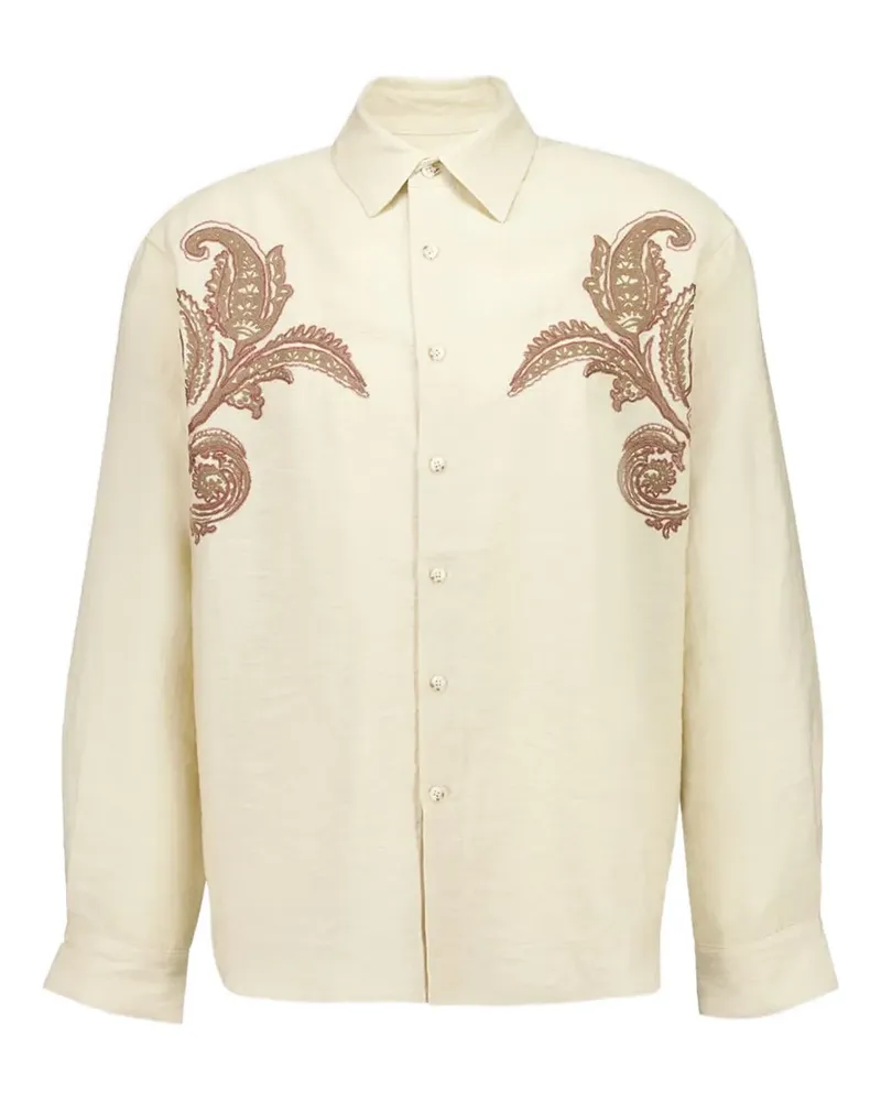 COMMAS Hemd mit Paisley-Stickerei - Nude Nude