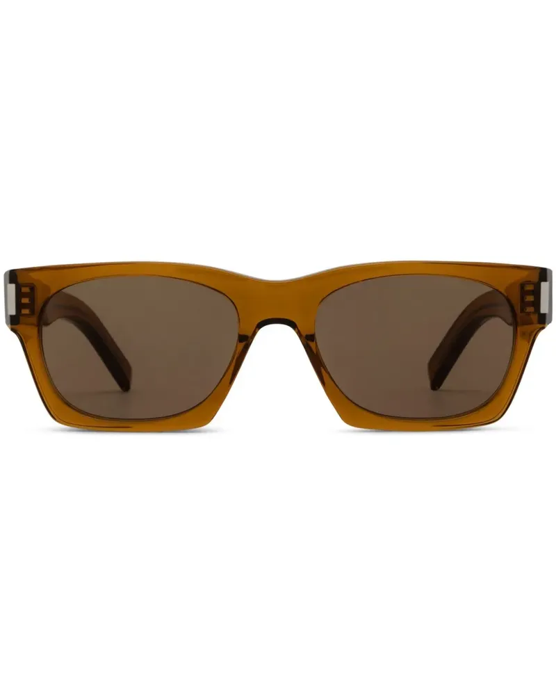 Saint Laurent Sonnenbrille mit Logo-Print - Braun Braun