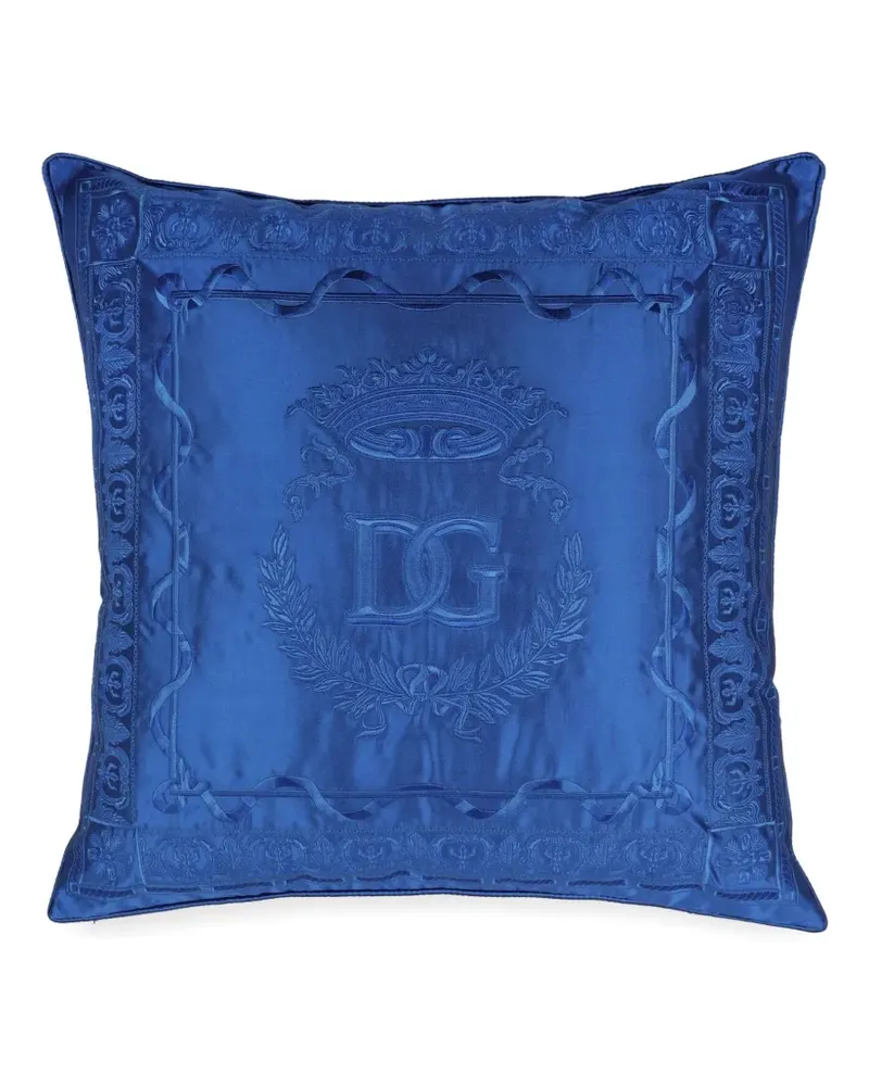 Dolce & Gabbana Mikado Kissen aus Seide (60cm x 60cm) - Blau Blau