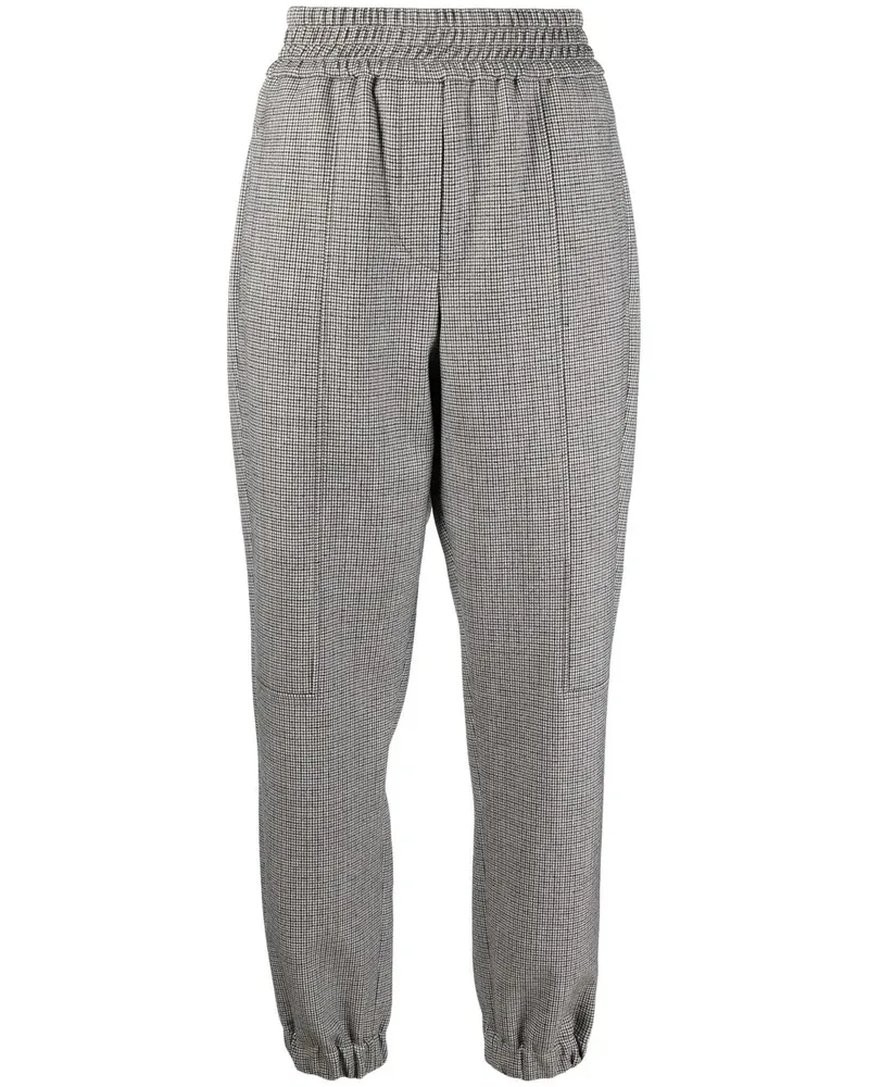 Brunello Cucinelli Karierte Tapered-Hose - Nude Nude