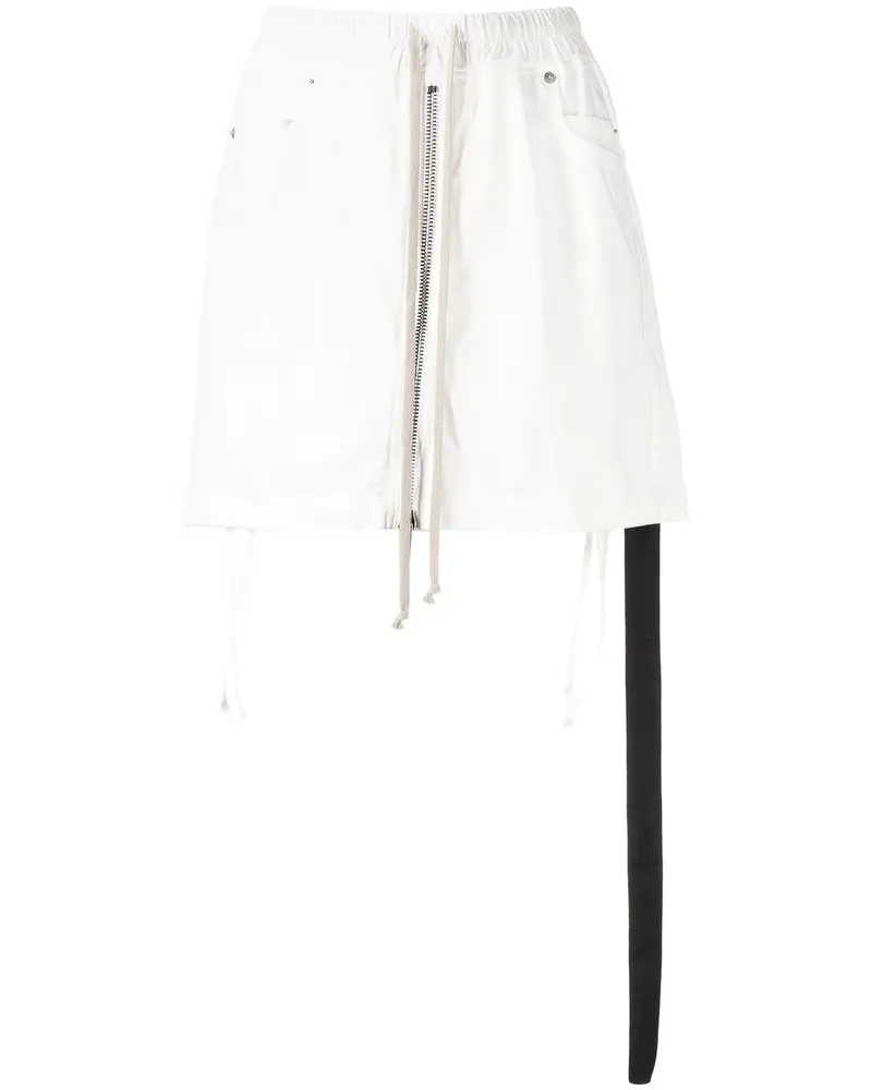 DRKSHDW by Rick Owens Minirock mit Kordelzug - Weiß Weiß