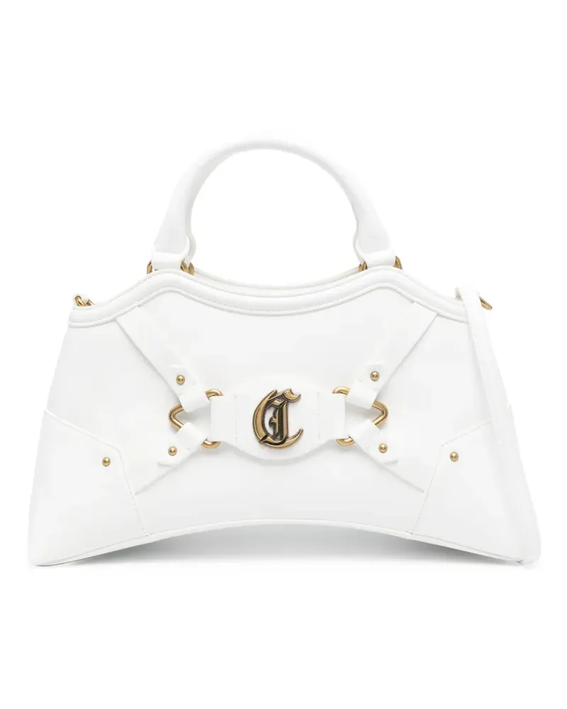 Just Cavalli Handtasche mit Logo-Schild - Weiß Weiß