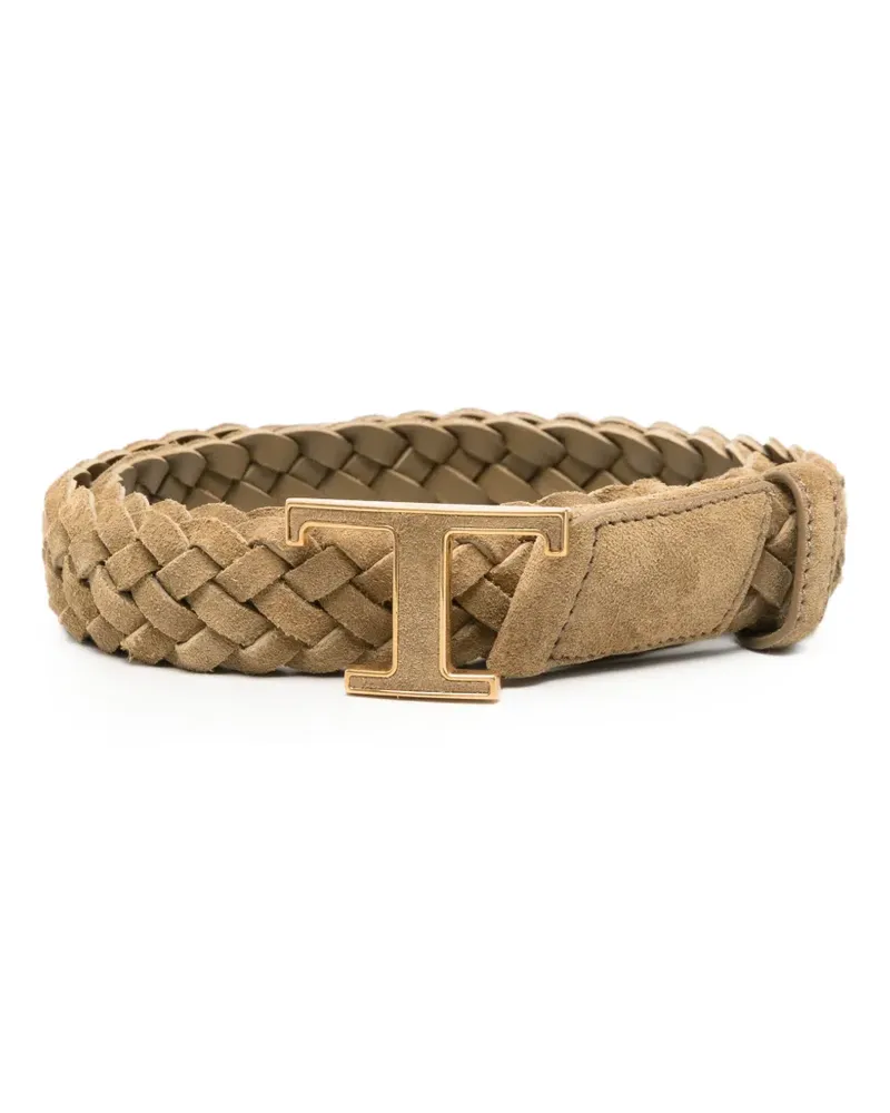 TOD'S Geflochtener T Timeless Gürtel - Nude Nude