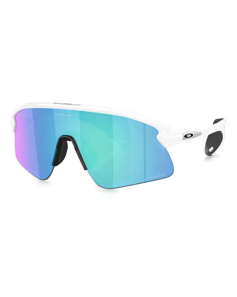 Oakley Geometrische Sonnenbrille mit Shield-Gestell - Weiß Weiß