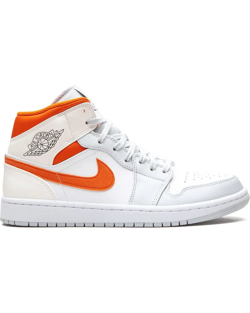 Jordan Air  1 Mid Sneakers - Weiß Weiß