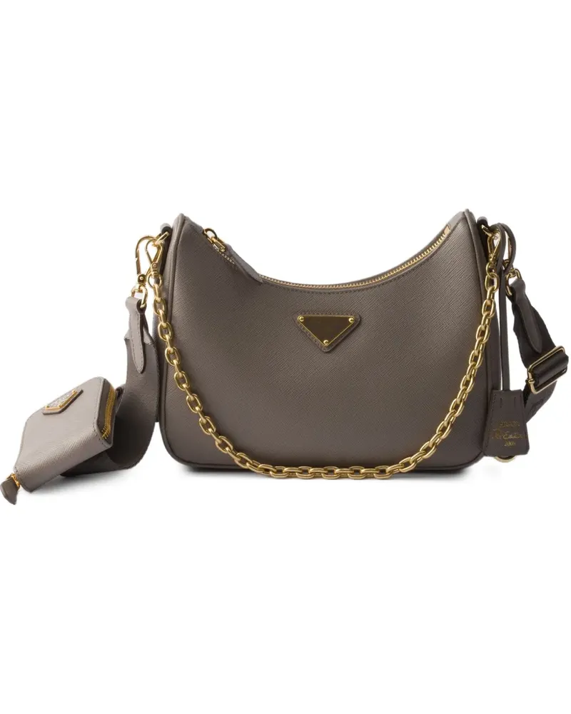 Prada Re-Edition 2005 Beutel-Tote Bag mit Reißverschluss - Grau Grau