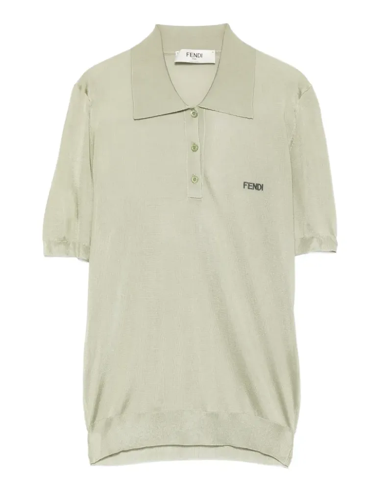 Fendi button-up polo shirt - Grün Grün
