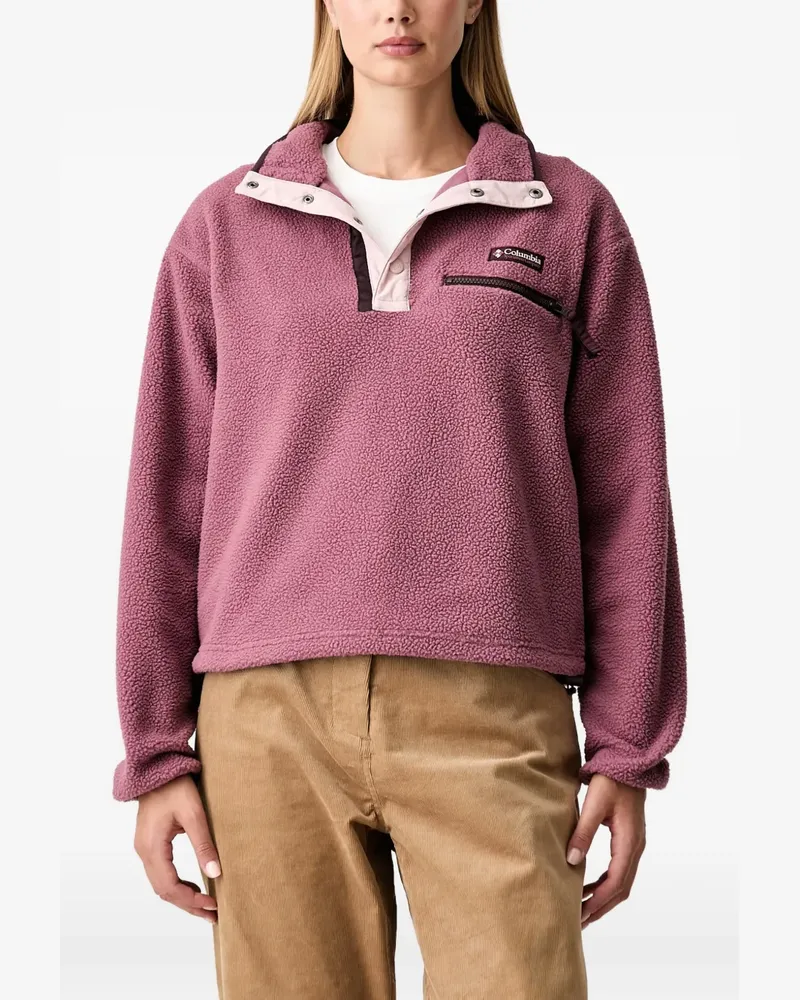 Columbia Sportswear Company fleece logo-patch sweater - Rosa Rosa