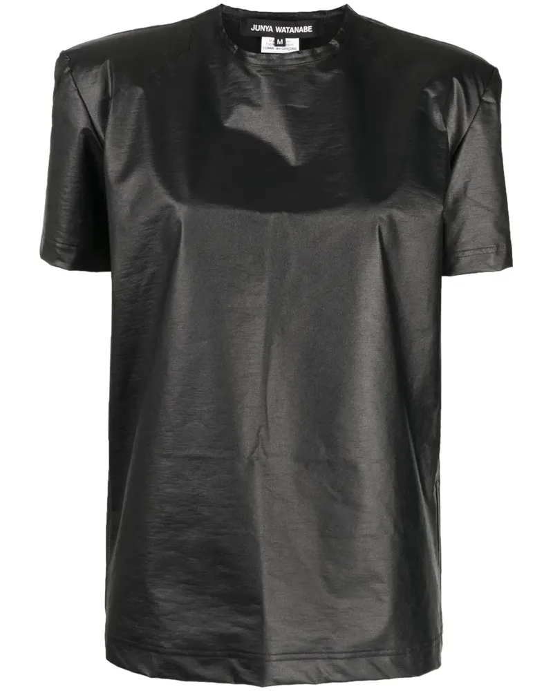Junya Watanabe Metallic-T-Shirt - Schwarz Schwarz