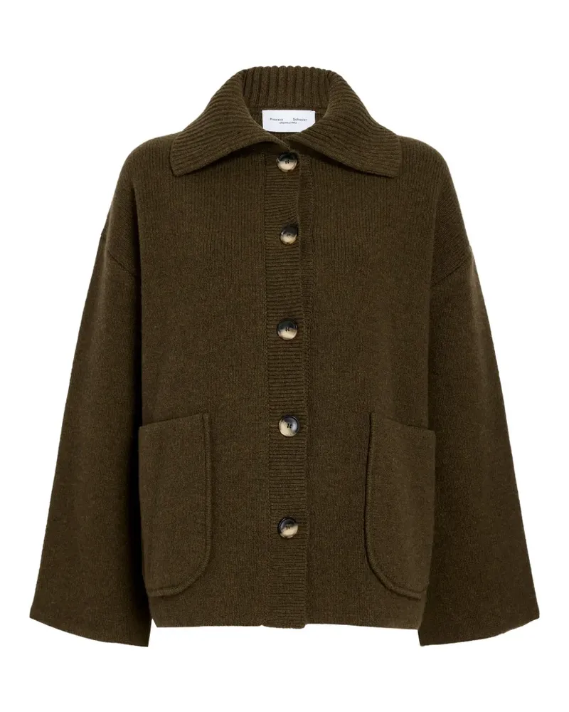 Proenza Schouler Nelly melange-knit cardigan - Grün Grün