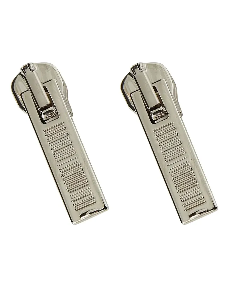 VTMNTS zipper-motif earings - Silber Silber