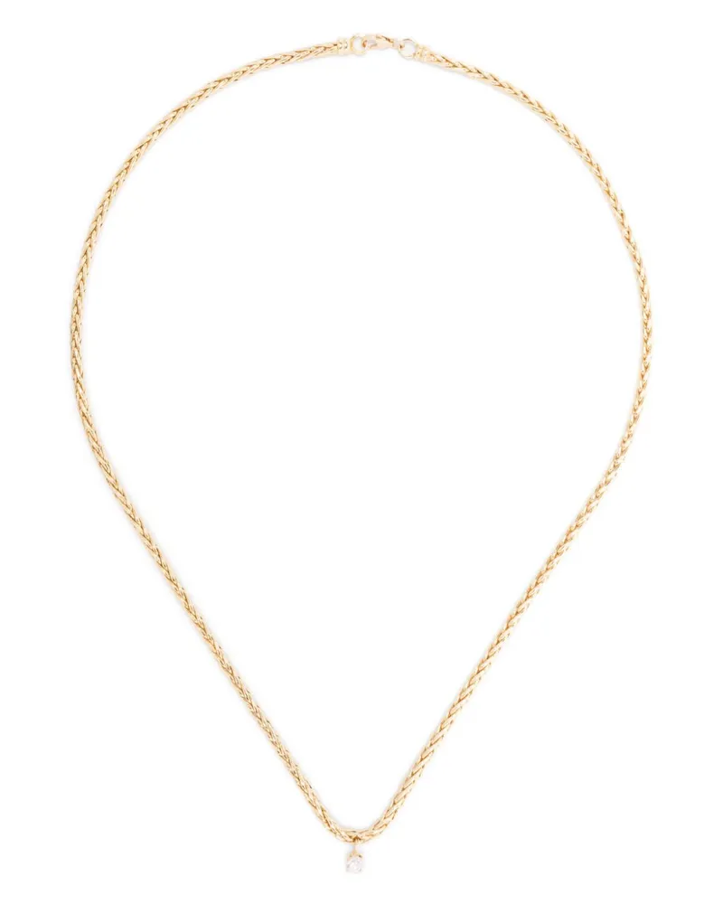 Yvonne Léon 18kt Maxi Collier Palmier Flottant Gelbgoldhalskette mit Diamanten Gold