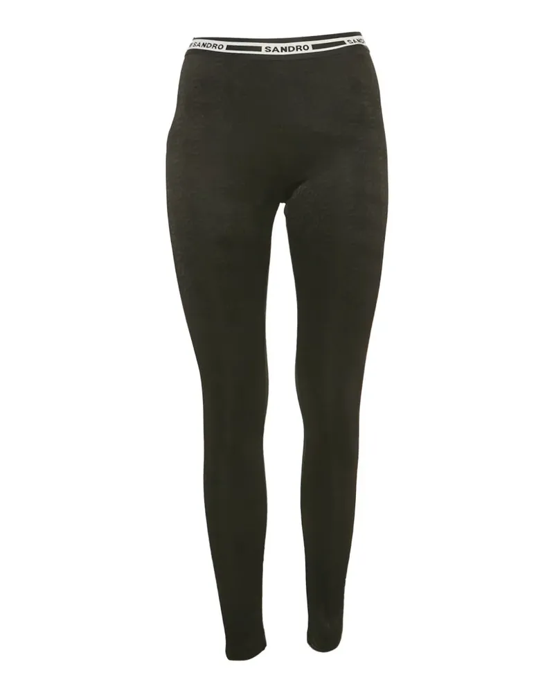 Sandro logo-lettering leggings - Schwarz Schwarz