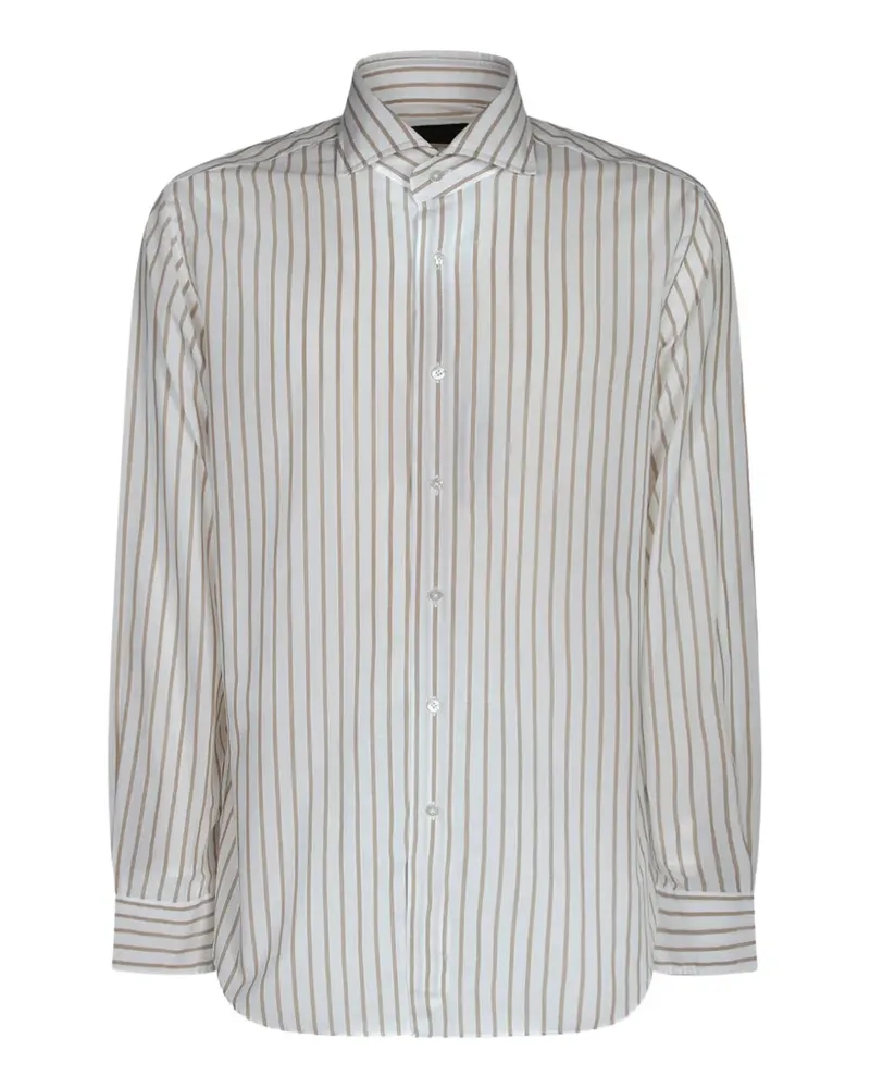 Dell'oglio vertical-stripe long-sleeve shirt - Weiß Weiß