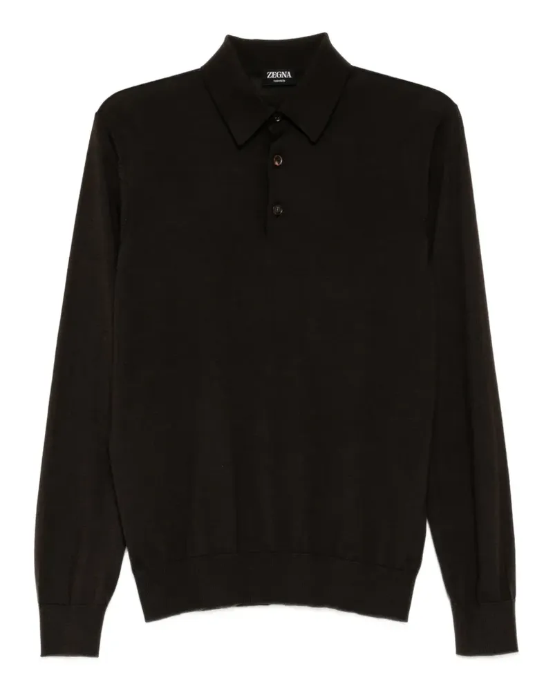 Ermenegildo Zegna long-sleeve polo shirt - Braun Braun