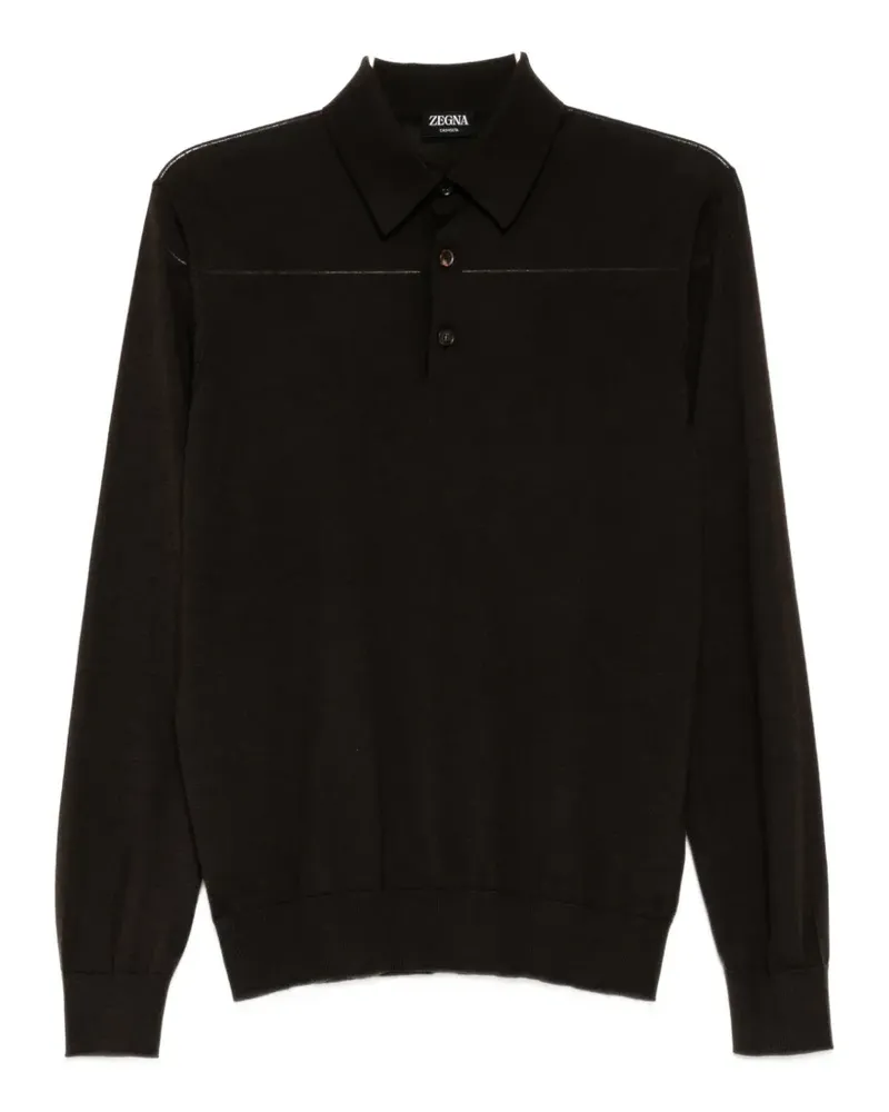Ermenegildo Zegna long-sleeve polo shirt - Braun Braun