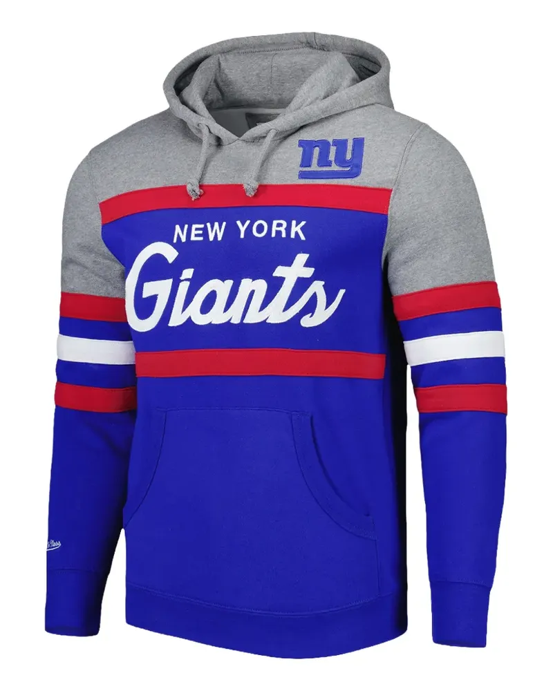 Mitchell & Ness NFL Giants striped hoodie - Blau Blau