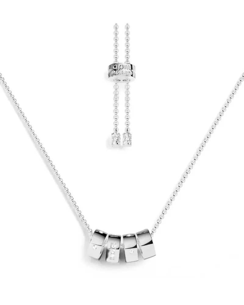 APM Monaco Love Halskette mit Kristallen - Silber Silber