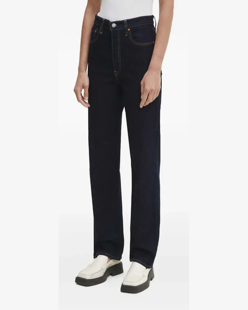 Levi's Ribcage Jeans in voller Länge - Blau Blau