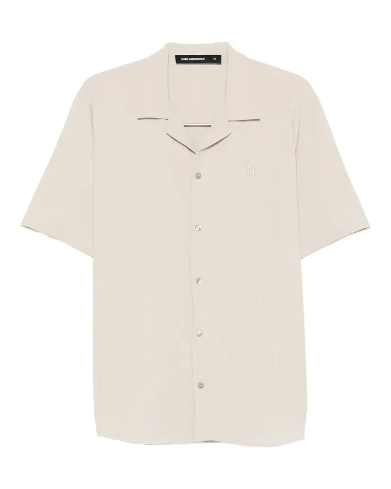 Karl Lagerfeld buttoned short-sleeves shirt - Nude Nude