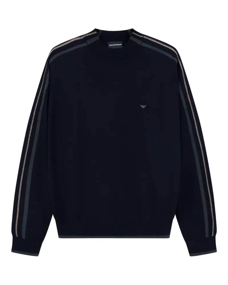 Emporio Armani Pullover mit Streifendetail - Blau Blau