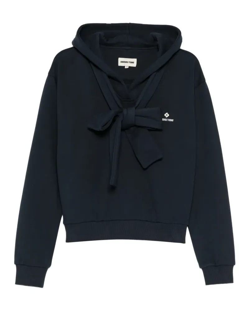SHUSHU/TONG Hoodie mit Schleife - Schwarz Schwarz